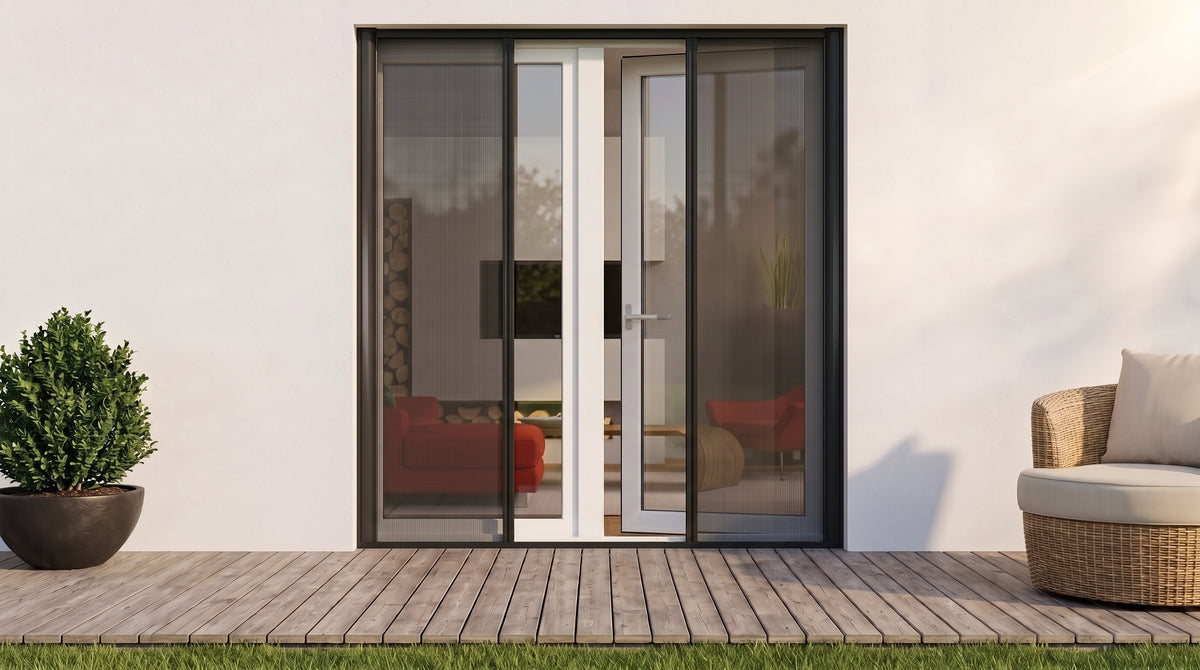 Double Door Retractable Fly Screen