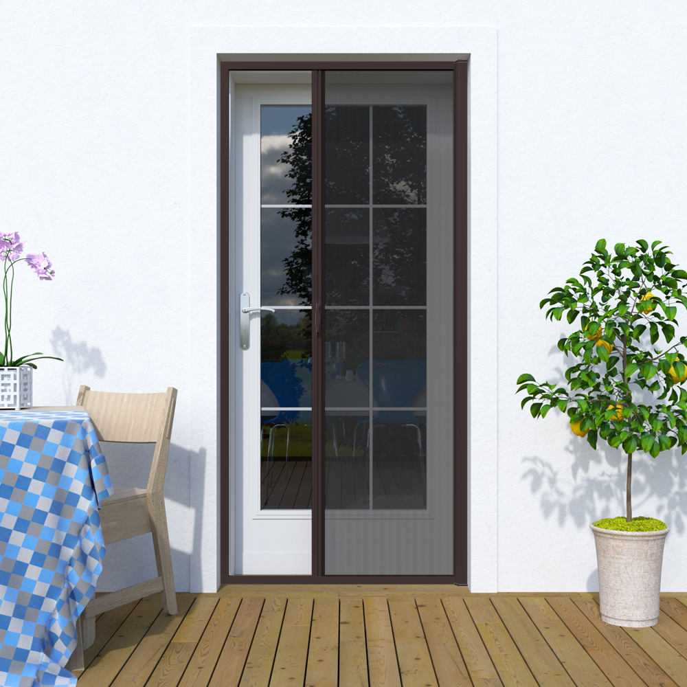 SINGLE RETRACTABLE FLY SCREEN FOR DOORS